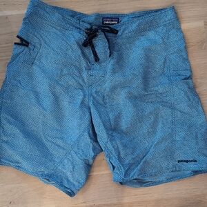 Patagonia Men's Textured Blue Board Shorts